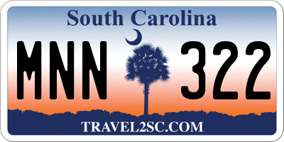 SC license plate MNN322
