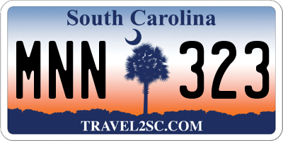 SC license plate MNN323
