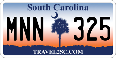 SC license plate MNN325