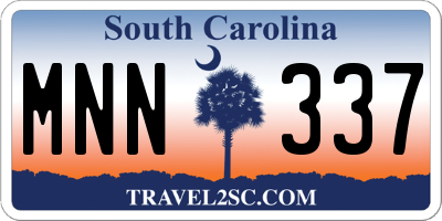 SC license plate MNN337
