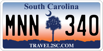SC license plate MNN340