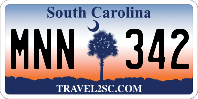 SC license plate MNN342