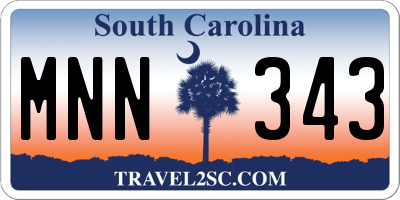 SC license plate MNN343