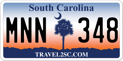 SC license plate MNN348
