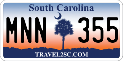SC license plate MNN355