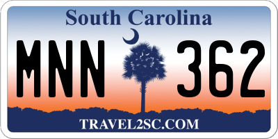 SC license plate MNN362