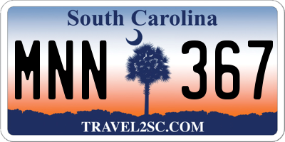 SC license plate MNN367