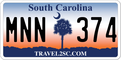 SC license plate MNN374