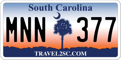 SC license plate MNN377