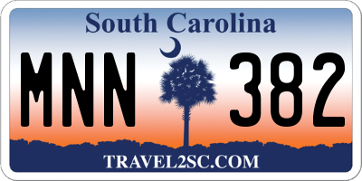 SC license plate MNN382