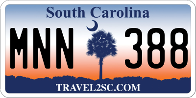 SC license plate MNN388