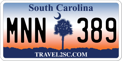 SC license plate MNN389