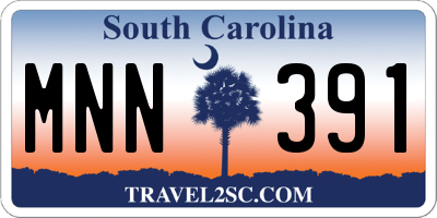SC license plate MNN391