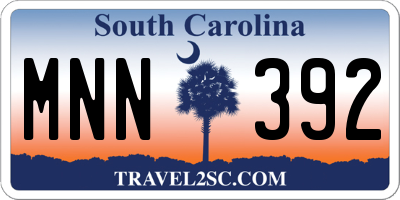 SC license plate MNN392
