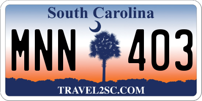 SC license plate MNN403