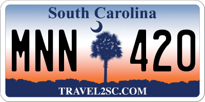 SC license plate MNN420
