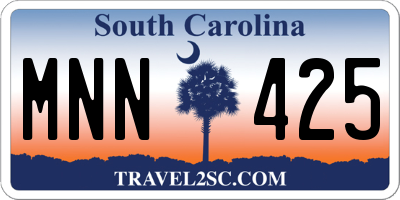SC license plate MNN425