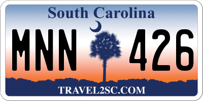 SC license plate MNN426