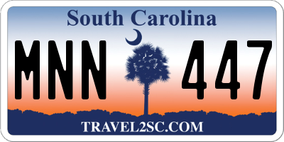 SC license plate MNN447