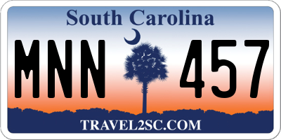 SC license plate MNN457