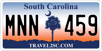 SC license plate MNN459