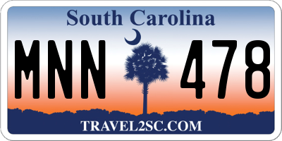 SC license plate MNN478
