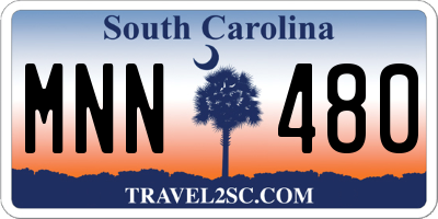 SC license plate MNN480