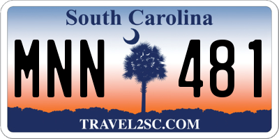 SC license plate MNN481