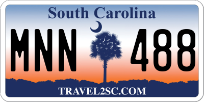 SC license plate MNN488