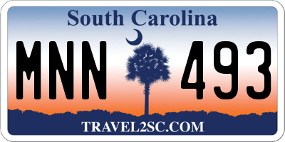 SC license plate MNN493