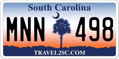 SC license plate MNN498