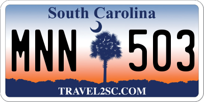 SC license plate MNN503