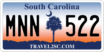 SC license plate MNN522