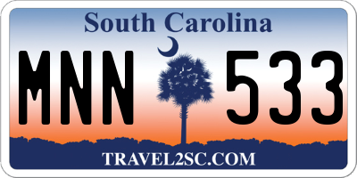 SC license plate MNN533