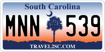 SC license plate MNN539