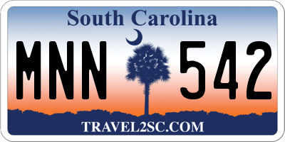 SC license plate MNN542
