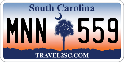 SC license plate MNN559