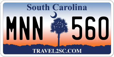 SC license plate MNN560