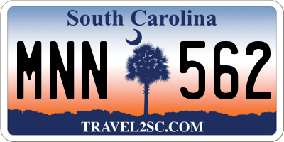 SC license plate MNN562