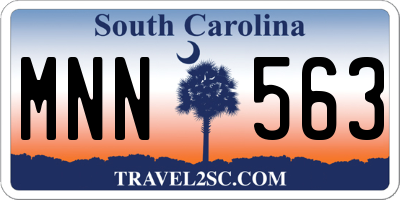 SC license plate MNN563