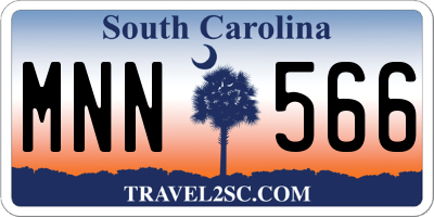 SC license plate MNN566