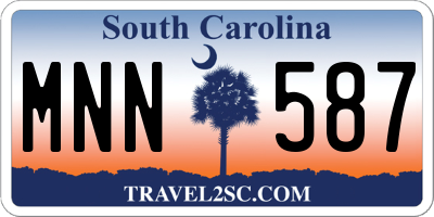 SC license plate MNN587