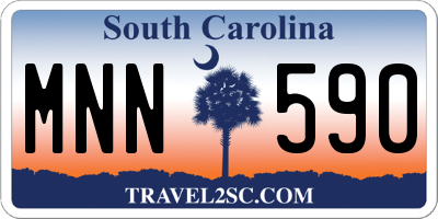 SC license plate MNN590