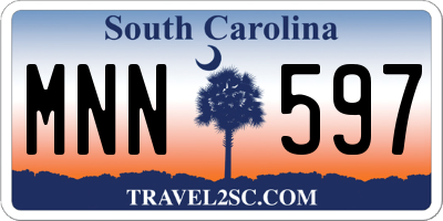 SC license plate MNN597