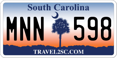 SC license plate MNN598