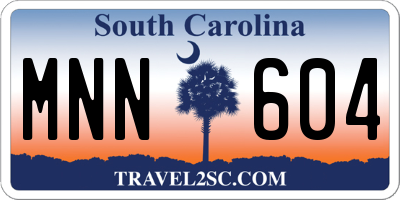 SC license plate MNN604