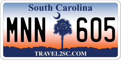 SC license plate MNN605