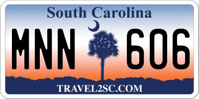 SC license plate MNN606