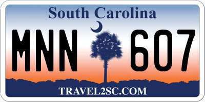 SC license plate MNN607