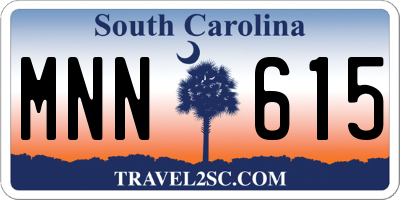 SC license plate MNN615
